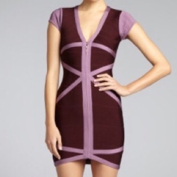 Stretta Dresses & Skirts - Stretta - Collette purple fitted bandage dress